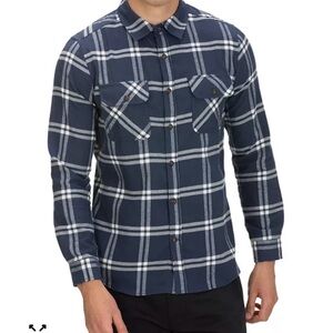 Men's Navy Plaid Shirt